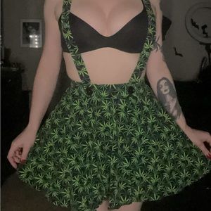 Cute green happy plant skirt